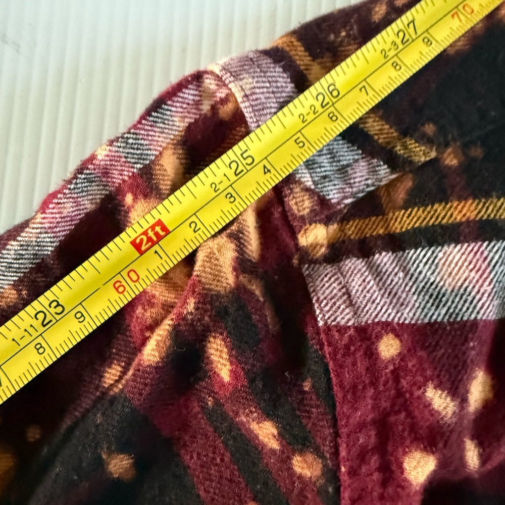 Angry Minnow Oh For Fox Sake Flannel Shirt Mens Small  Red Splatter - Picture 9 of 9